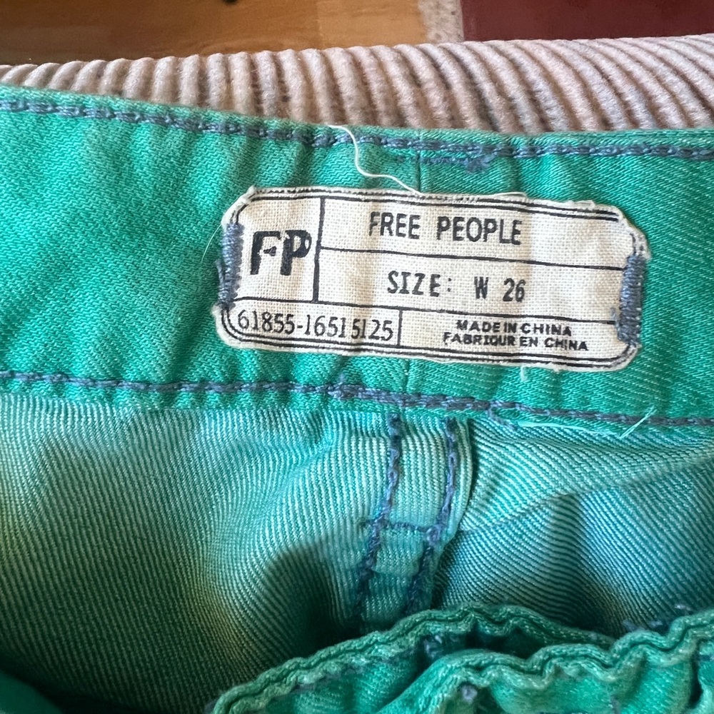 Free People Vibrant Teal Jeans